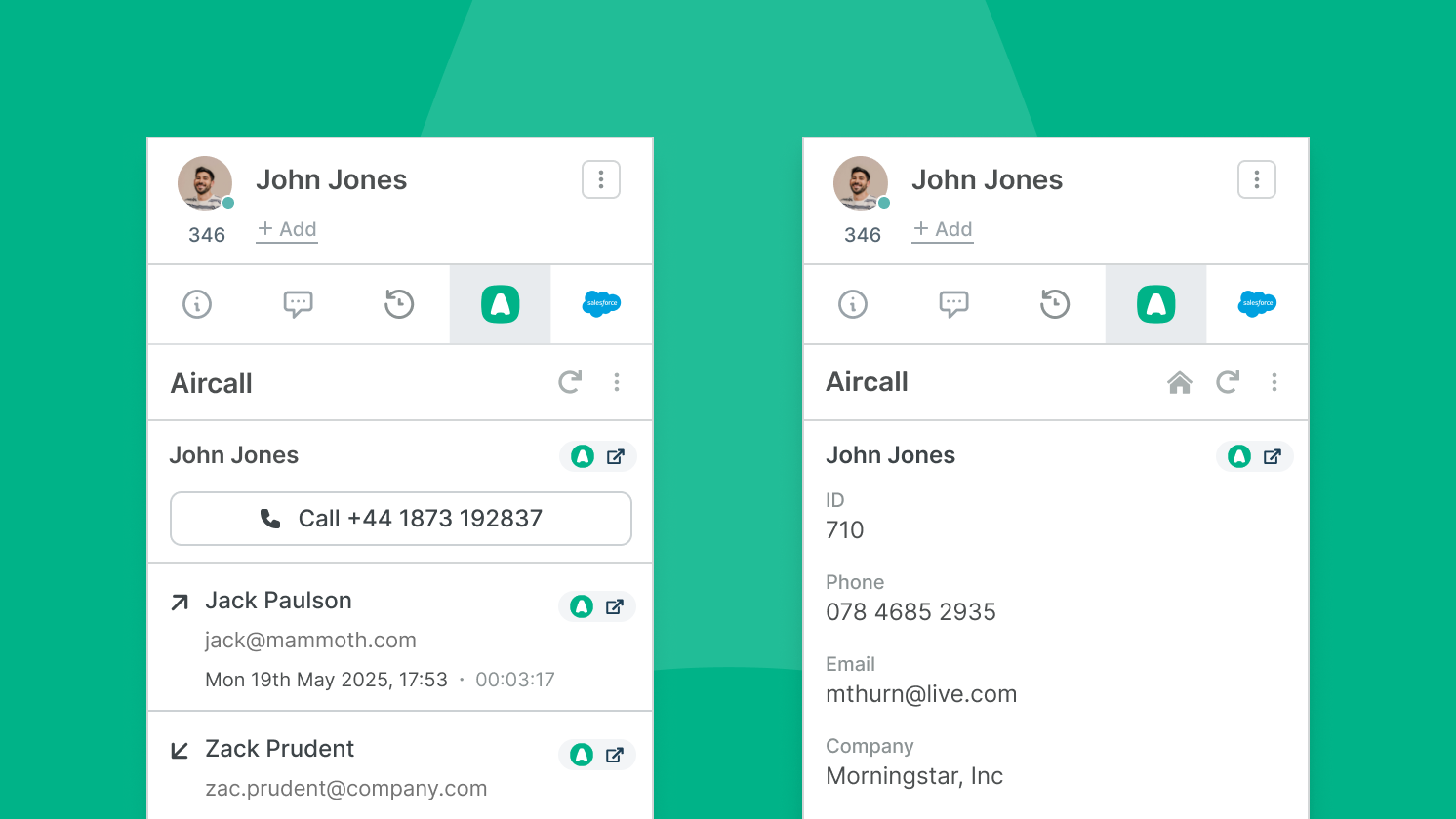 Aircall screenshot