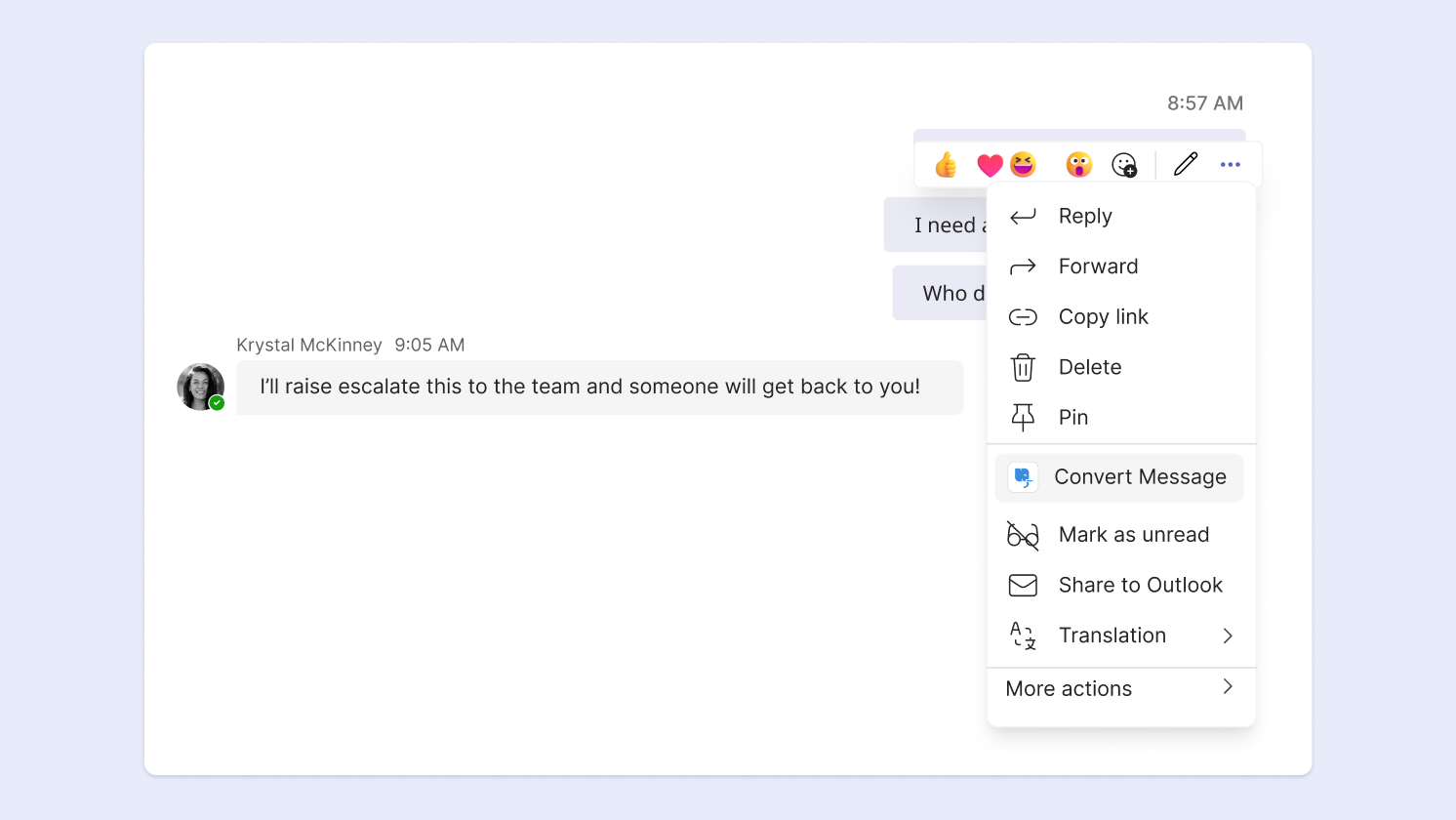 Microsoft Teams screenshot